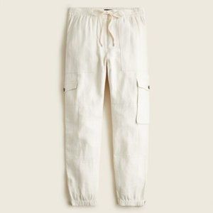 J.Crew Tie-waist linen-blend cargo pant